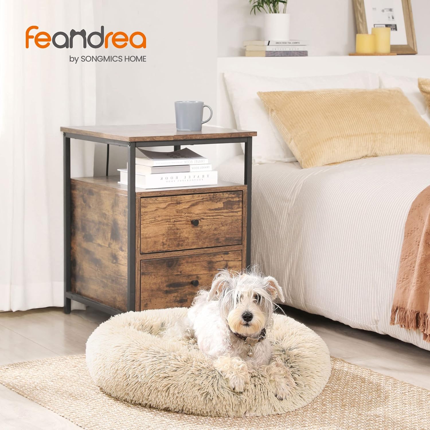Detalle 2 de Feandrea Hundebett 70 cm Donut-Kissen
