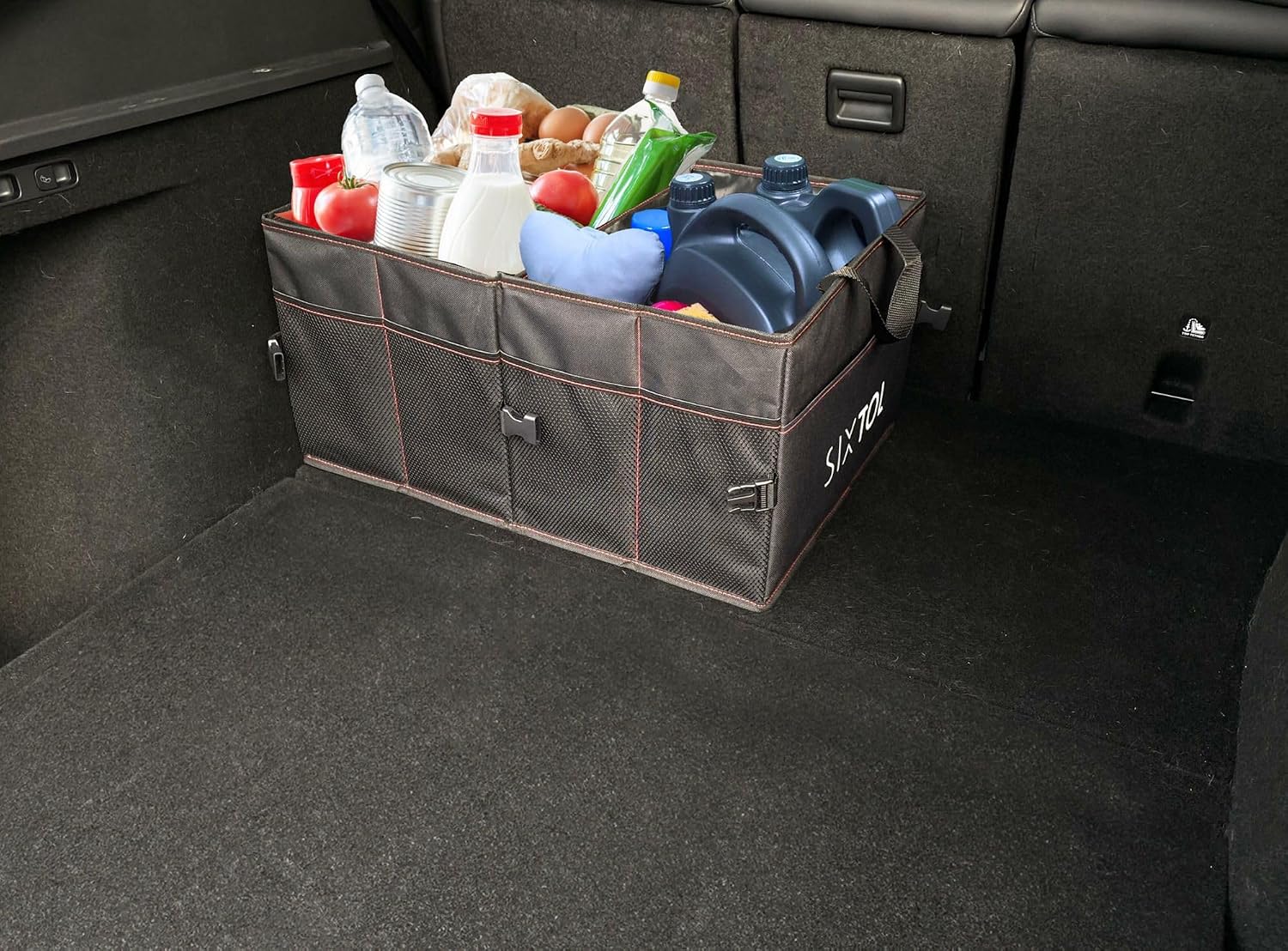 Detalle 2 de SIXTOL Car Compact 14 – składany organizer do bagażnika, wodoodporny, 14 przegródek