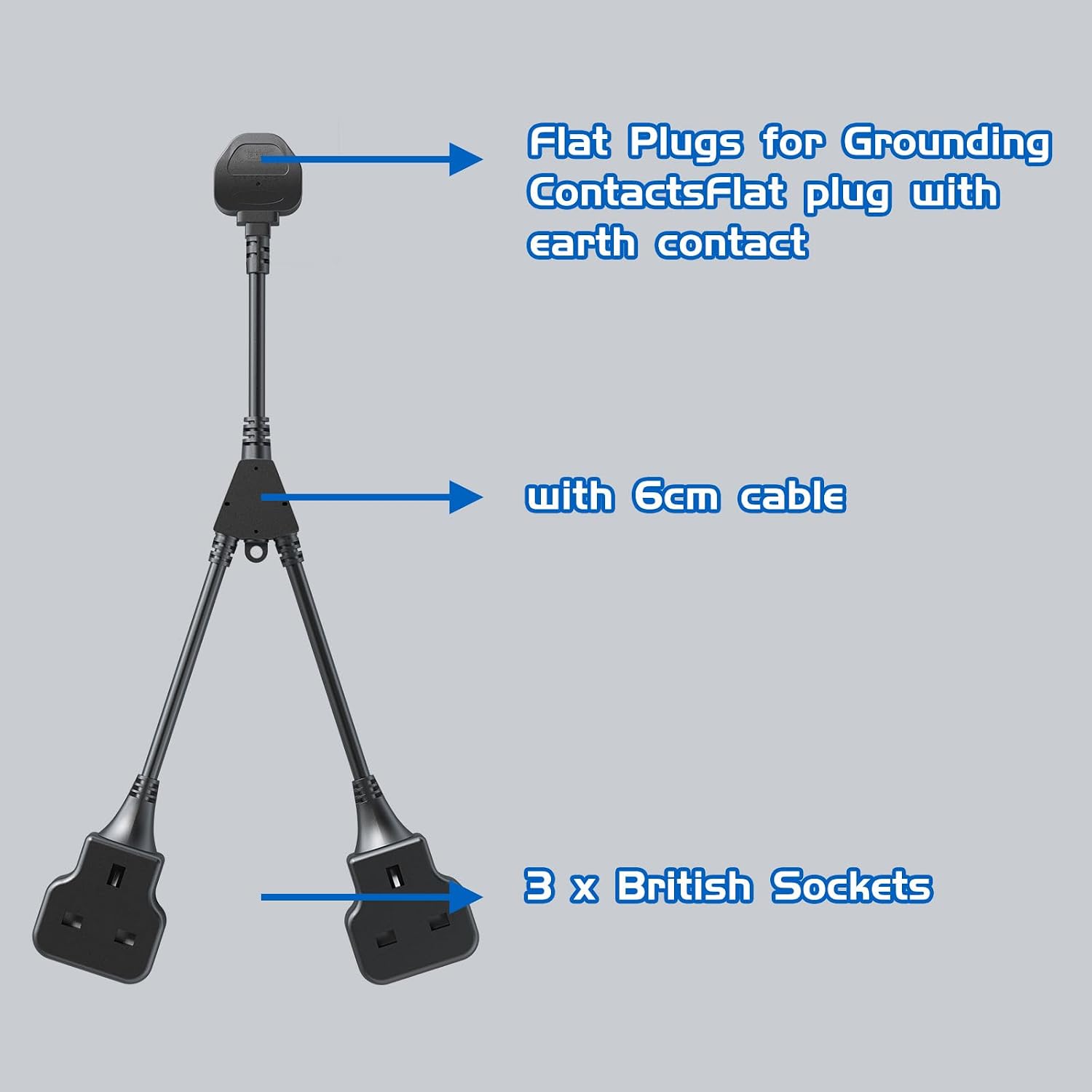 Detalle de 2 Way Extension Lead 3500W power strip