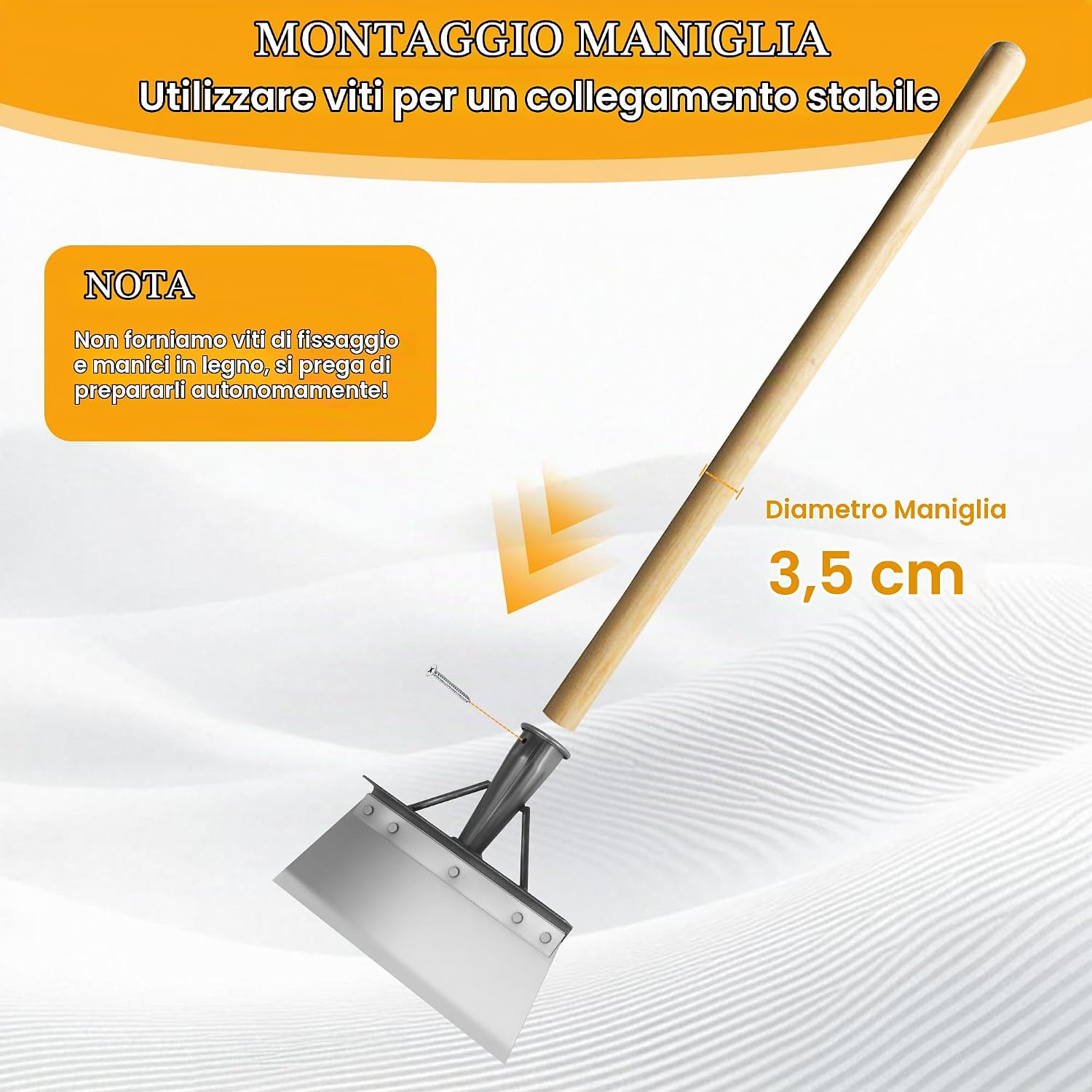 Thumbnail 3 de Pala Multifunzionale per la Pulizia 23 cm: versatile strumento per giardino, diserbo e neve
