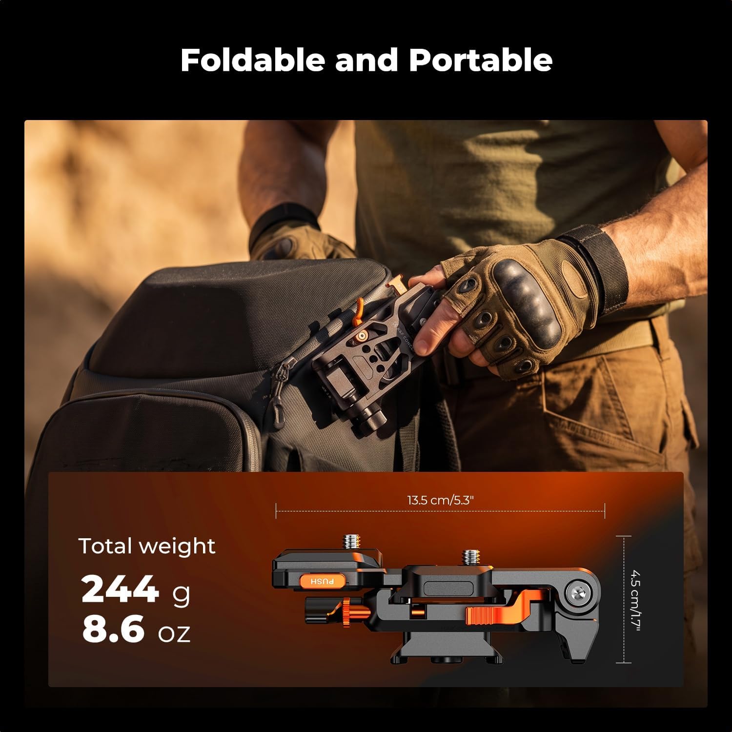 Detalle 2 de K&F Concept V-Mount Battery Plate with Arca-Type Clamp