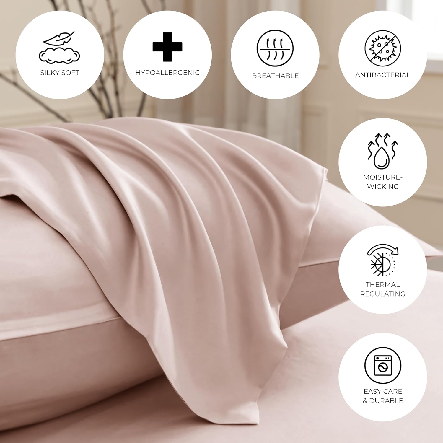 Thumbnail 2 de Cube Home Luxury Bamboo Bedding 3 Pcs Set (Super King, Camel)