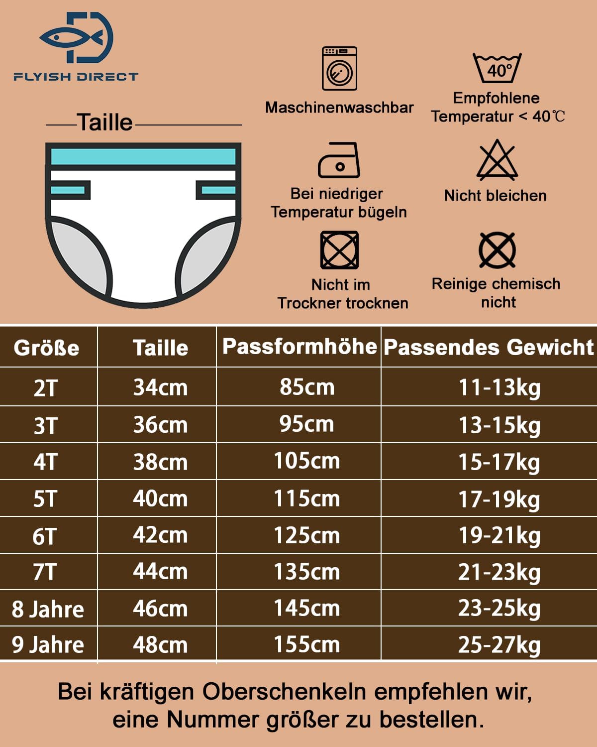 Detalle de FLYISH Jungen Trainingshose im 6er/4er Pack – weich, saugfähig, 100% Baumwolle
