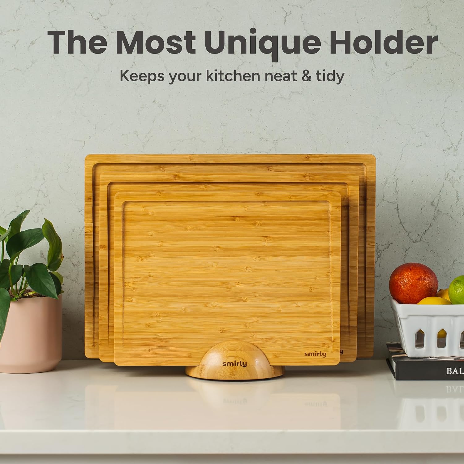 Detalle 2 de SMIRLY Bamboo Cutting Board Set with Holder