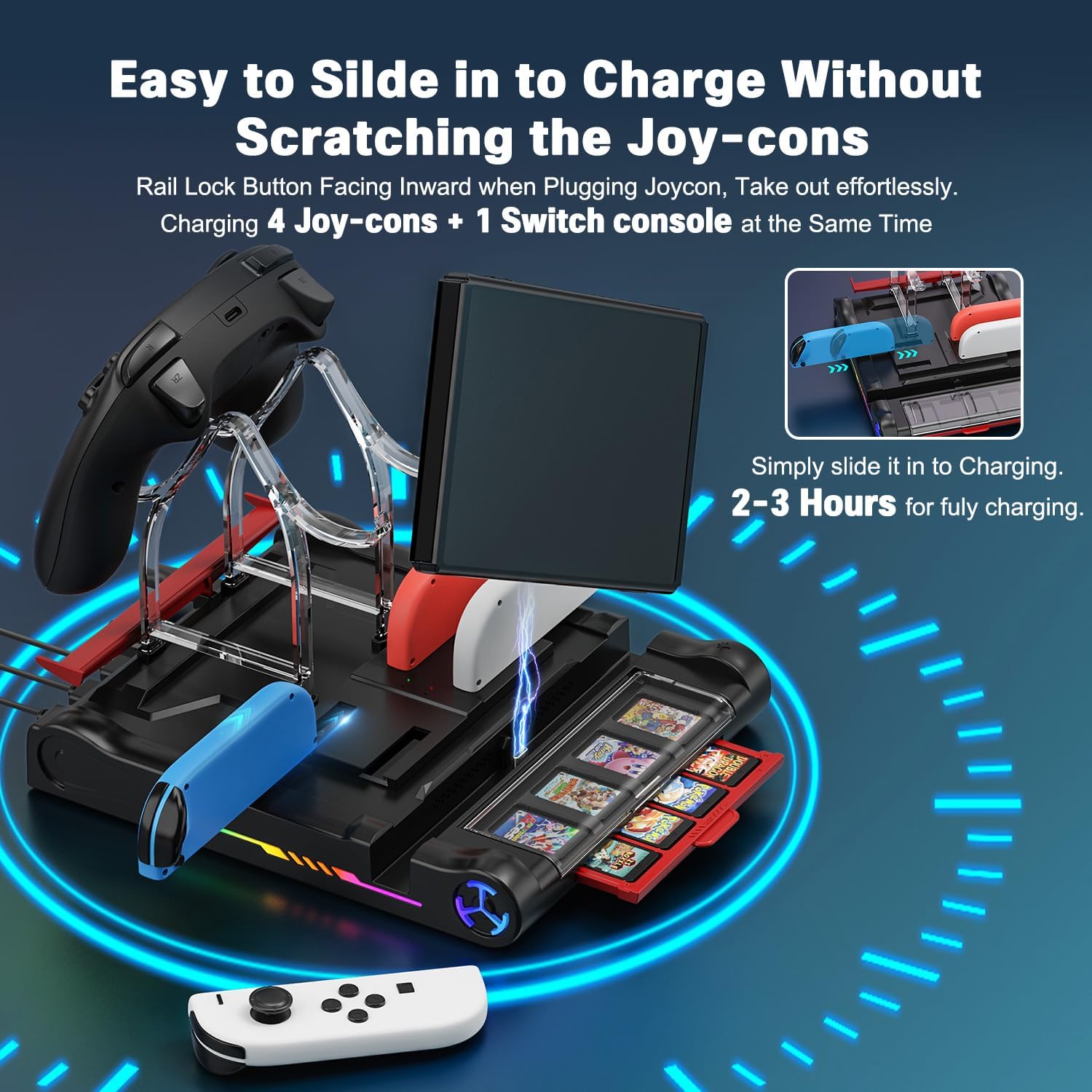 Detalle 2 de Switch OLED Multifunktions-Ladestation 4‑in‑1