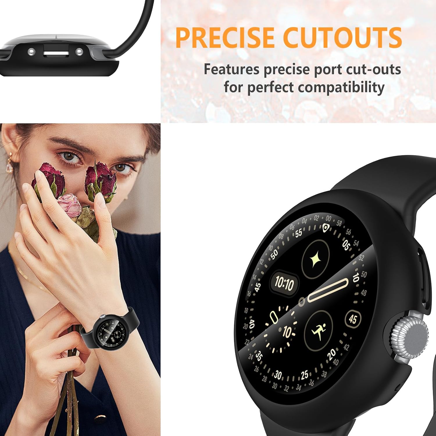 Thumbnail 4 de 5-Pack Hard Case with Screen Protector for Google Pixel Watch 4 (45mm, 2025) – Not for 3