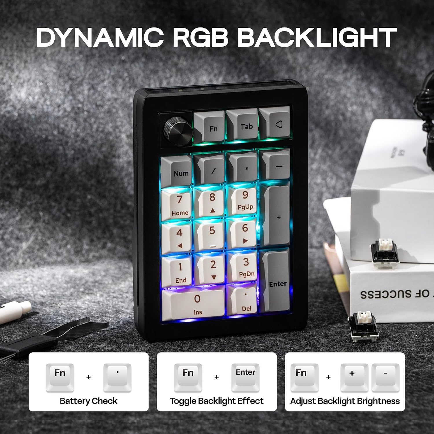 Detalle 2 de EPOMAKER EK21 VIA hot-swap numpad