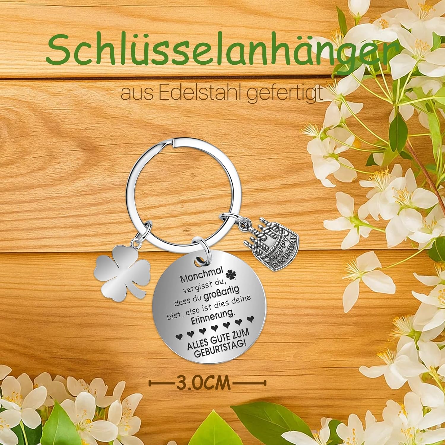 Thumbnail 4 de Farbeele positiver Pflanze & Glücksbringer-Schlüsselanhänger (Pocket Hug) – Geburtstagsgeschenk für Frauen und Männer