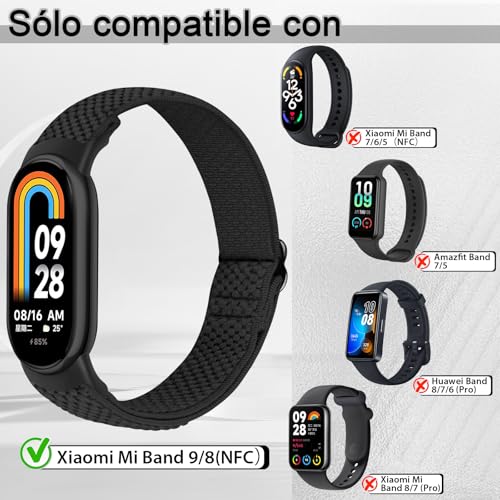 Thumbnail 1 de BTTNG Correa Elástica de Nylon para Xiaomi Smart Band 8/9/10 (2 uds.)