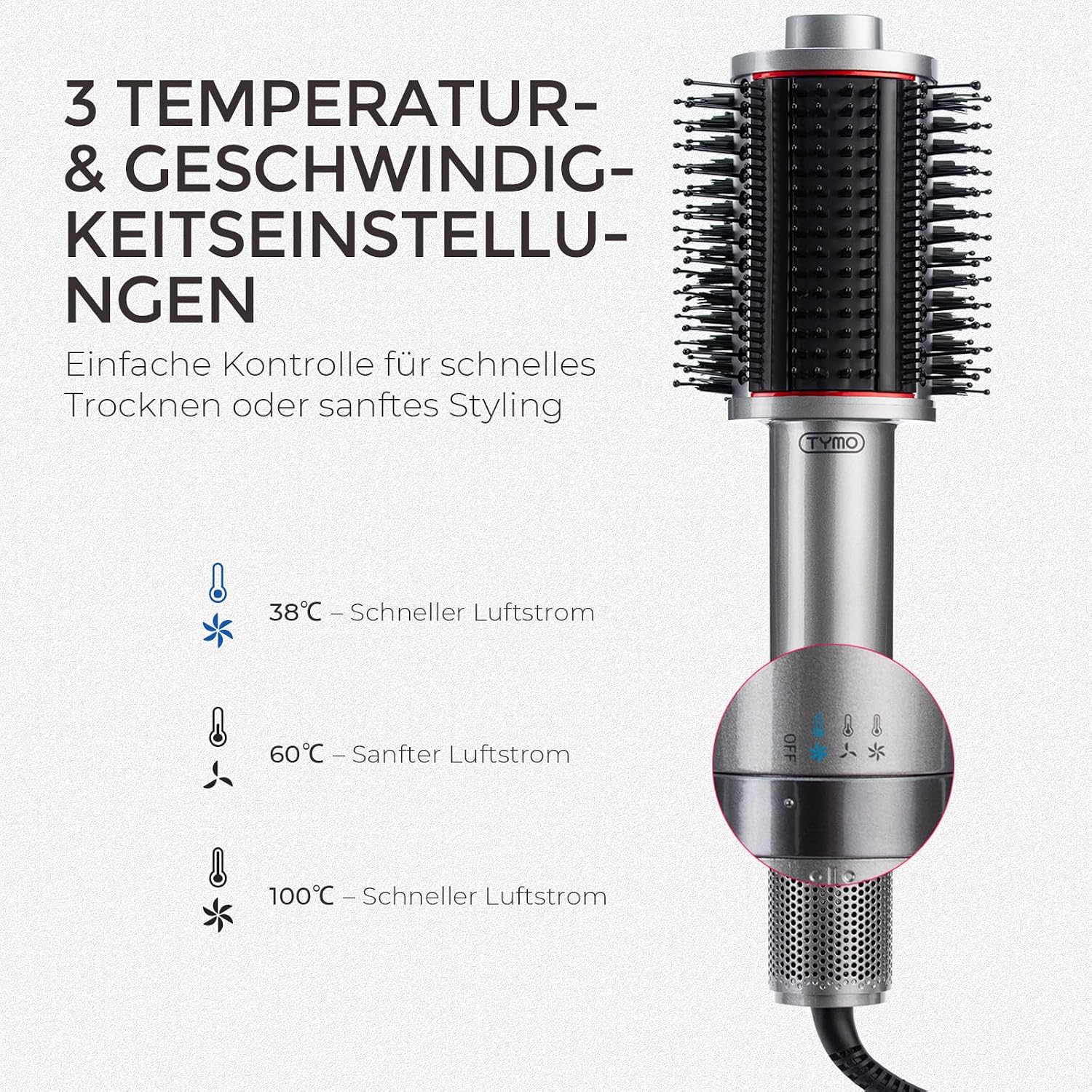 Thumbnail 6 de TYMO Airbeam Warmluftbürste 5-in-1 – Schnelles, schonendes Styling in einem