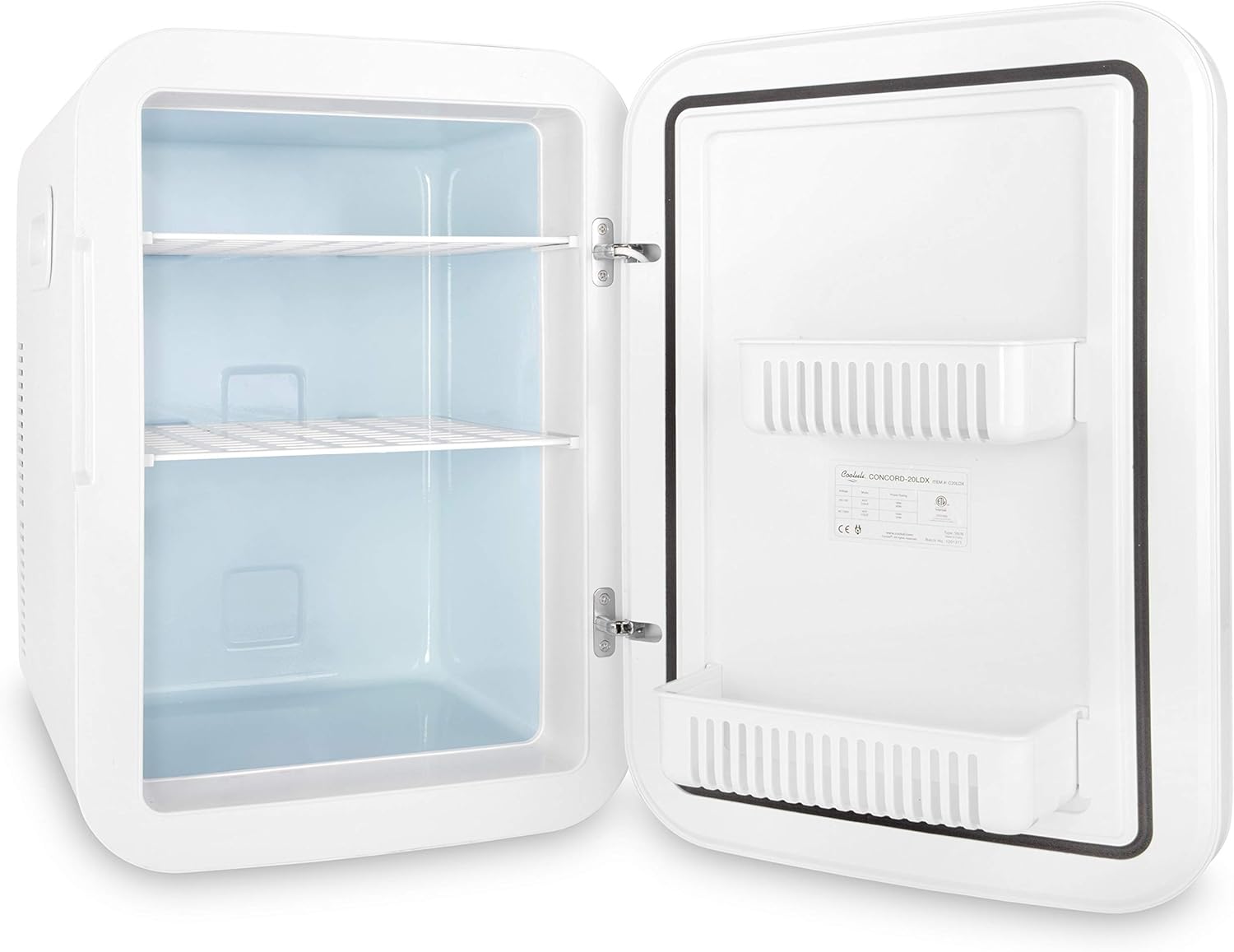 Thumbnail 4 de Cooluli 20L Mini Fridge for Bedroom, Car, and Office with Glass Front and Digital Temperature Control (Blue)