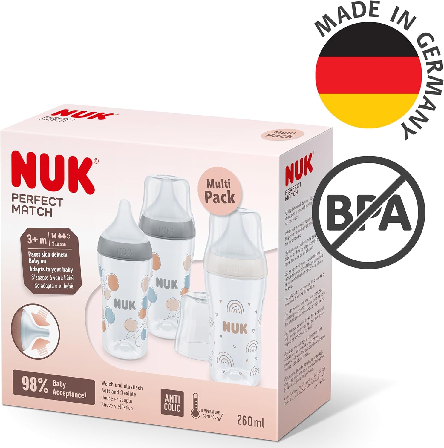Thumbnail 5 de NUK Perfect Match Set de biberones 260 ml +3 meses