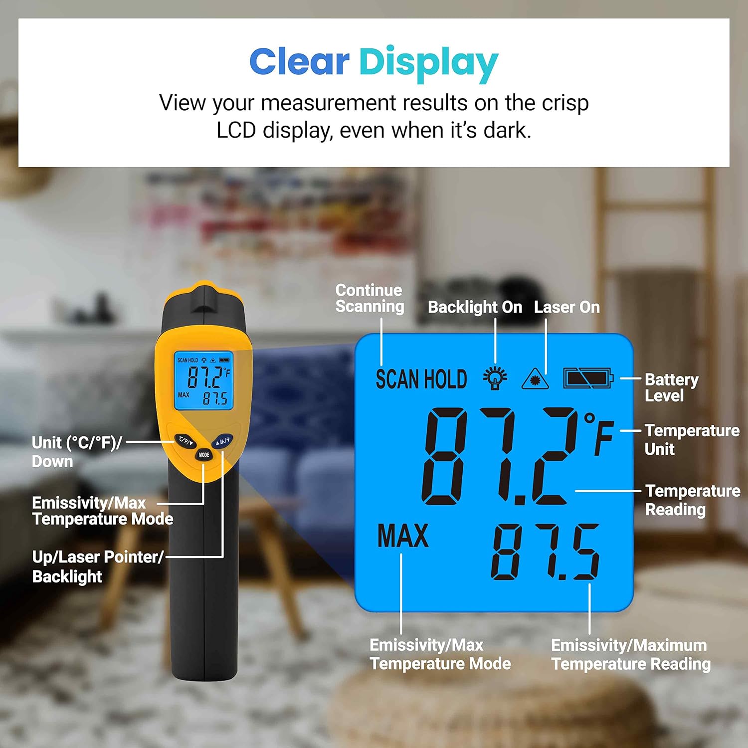 Thumbnail 5 de Etekcity 774 infrared thermometer 36 cm 🌡