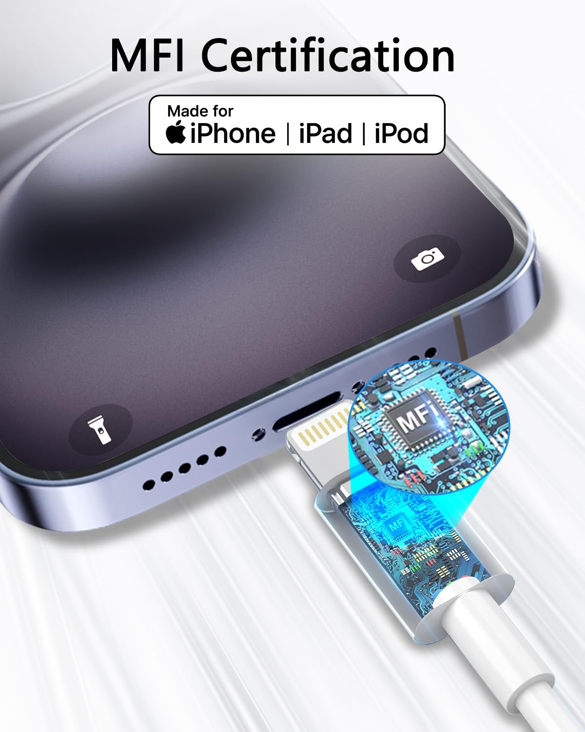 Detalle de Câble iPhone Lightning 1M 2Pack MFi