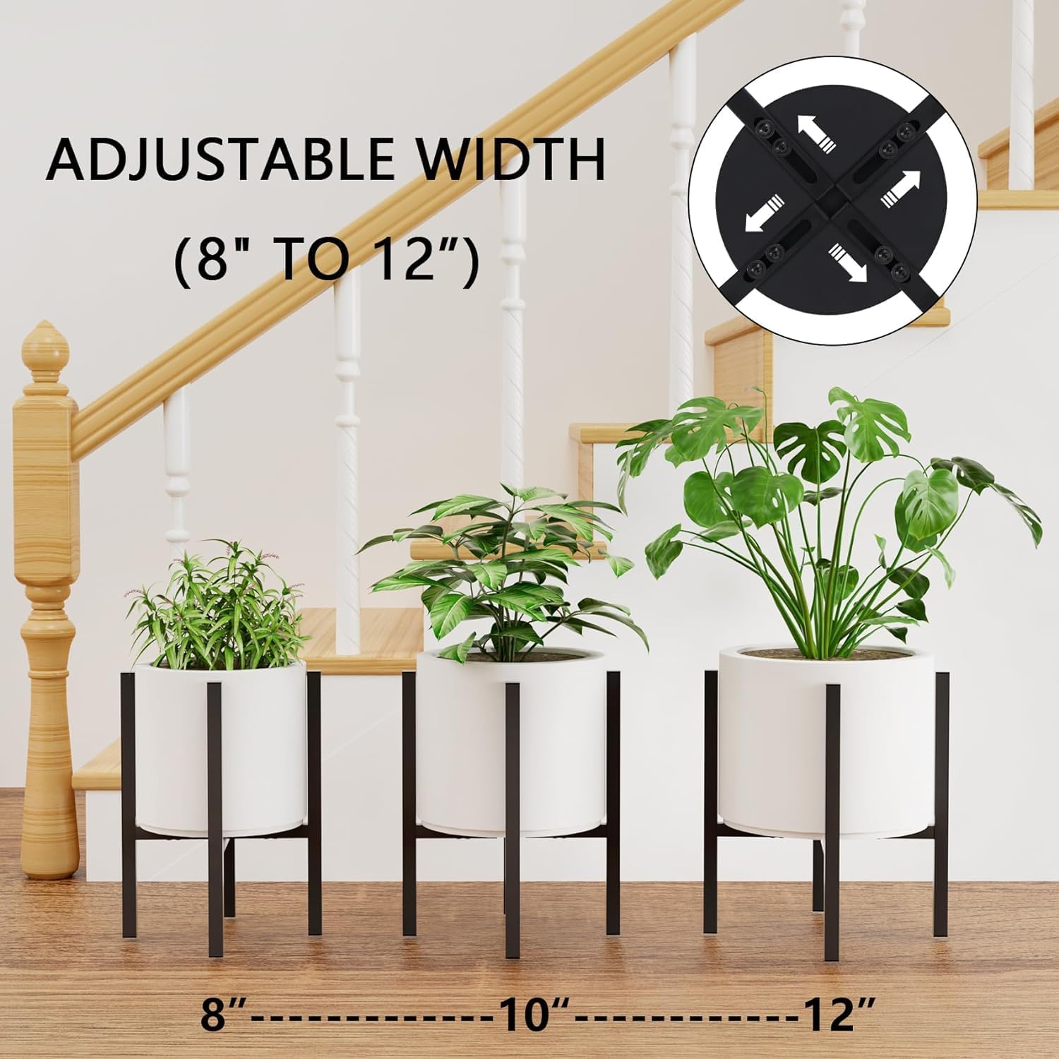 Detalle de Verstellbarer Pflanzenständer 2er Set 38 cm