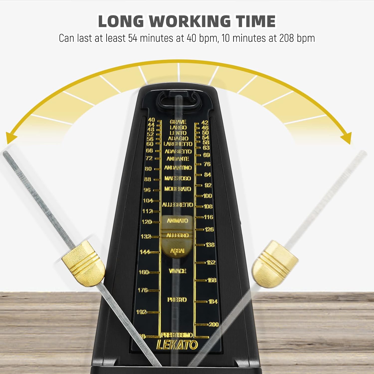 Thumbnail 4 de LEKATO Mechanical Metronome — 1 tempo ⏱