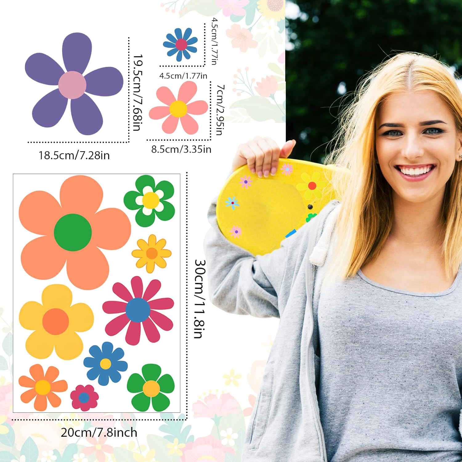 Thumbnail 2 de Blumen Autoaufkleber 88 PCS für Karosserie