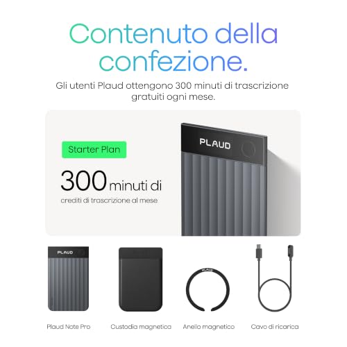 Thumbnail 9 de Plaud Note Pro Registratore Vocale AI: trascrizione automatica, riassunti intelligenti e sicurezza certificata