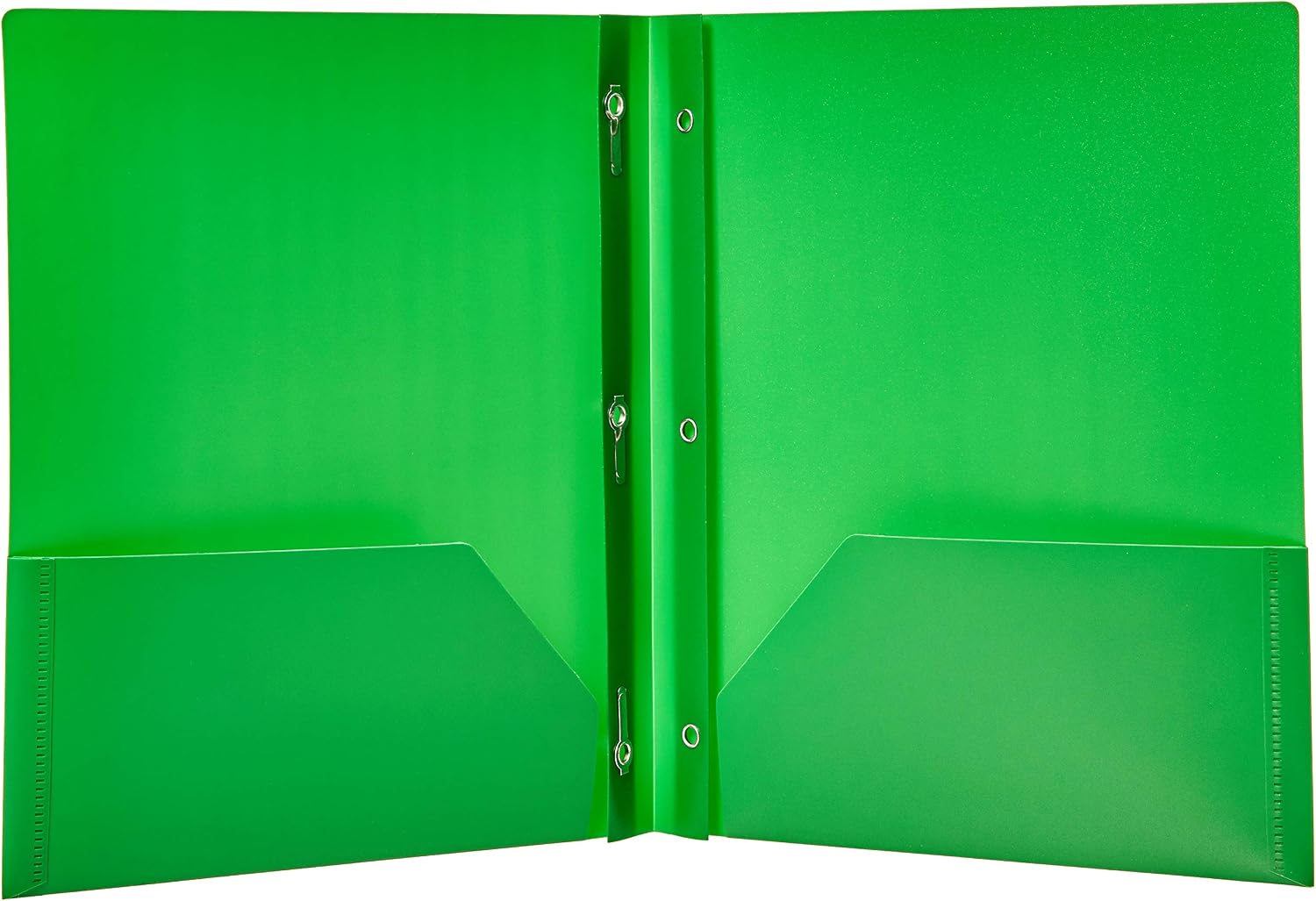 Detalle de Amazon Basics Plastic 2-Pocket File Folders (6-Pack) for Letter-Size Papers