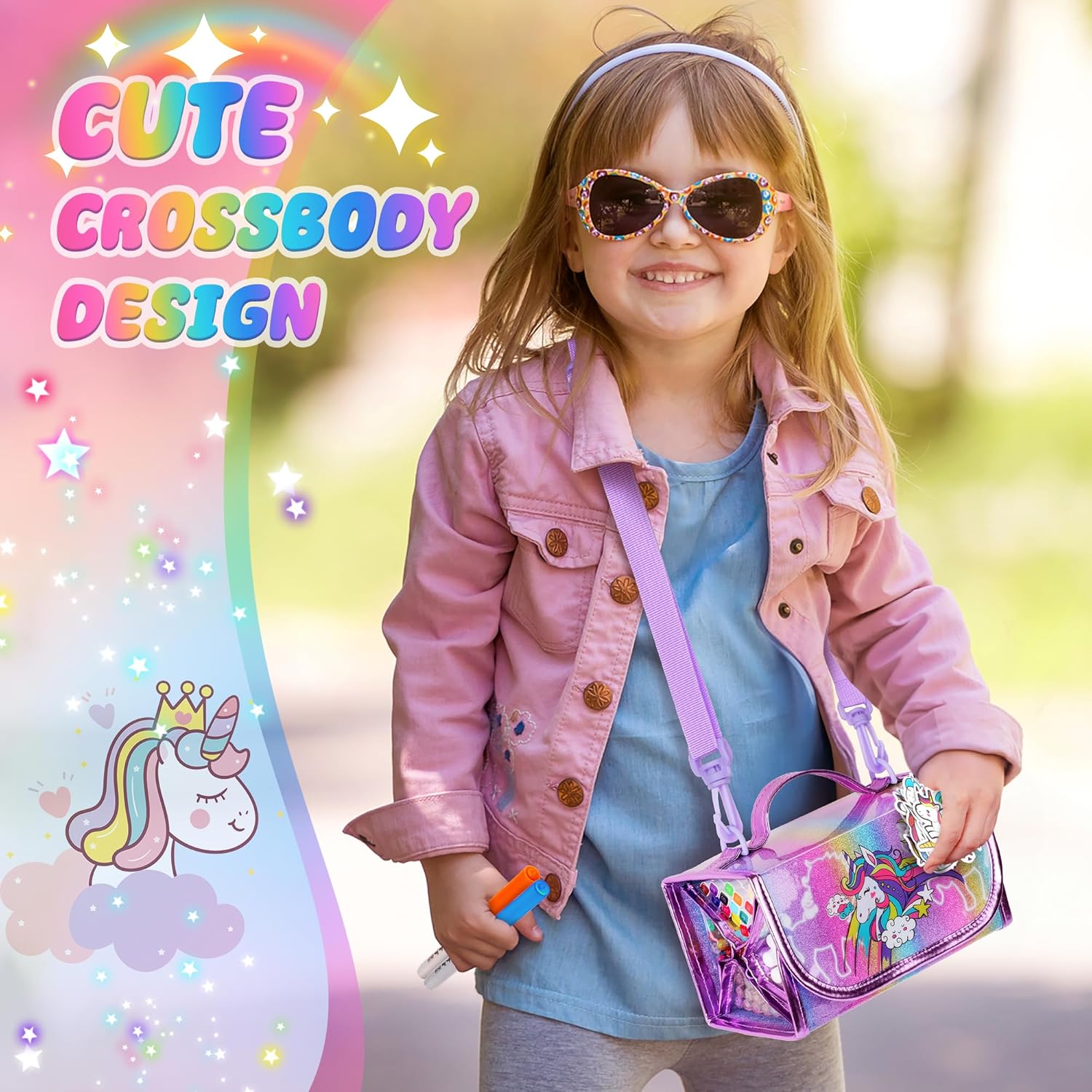 Thumbnail 1 de Hot Bee Unicorn Gifts colouring pens kit for ages 4–7