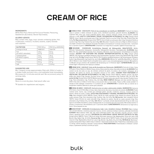 Detalle de Bulk Crème De Riz Chocolat 2,5 kg — Crème de riz végan, sans gluten, poche gourmande pour sportifs