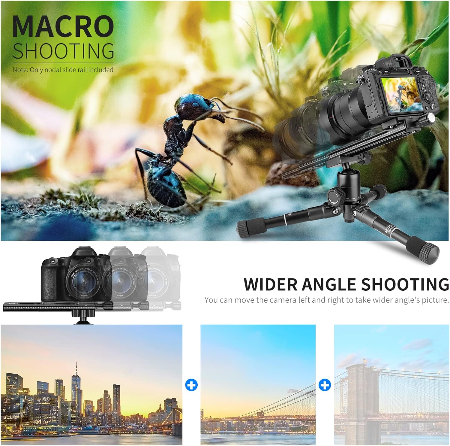 Thumbnail 5 de Neewer 200mm Professional Rail Nodal Slide for Camera