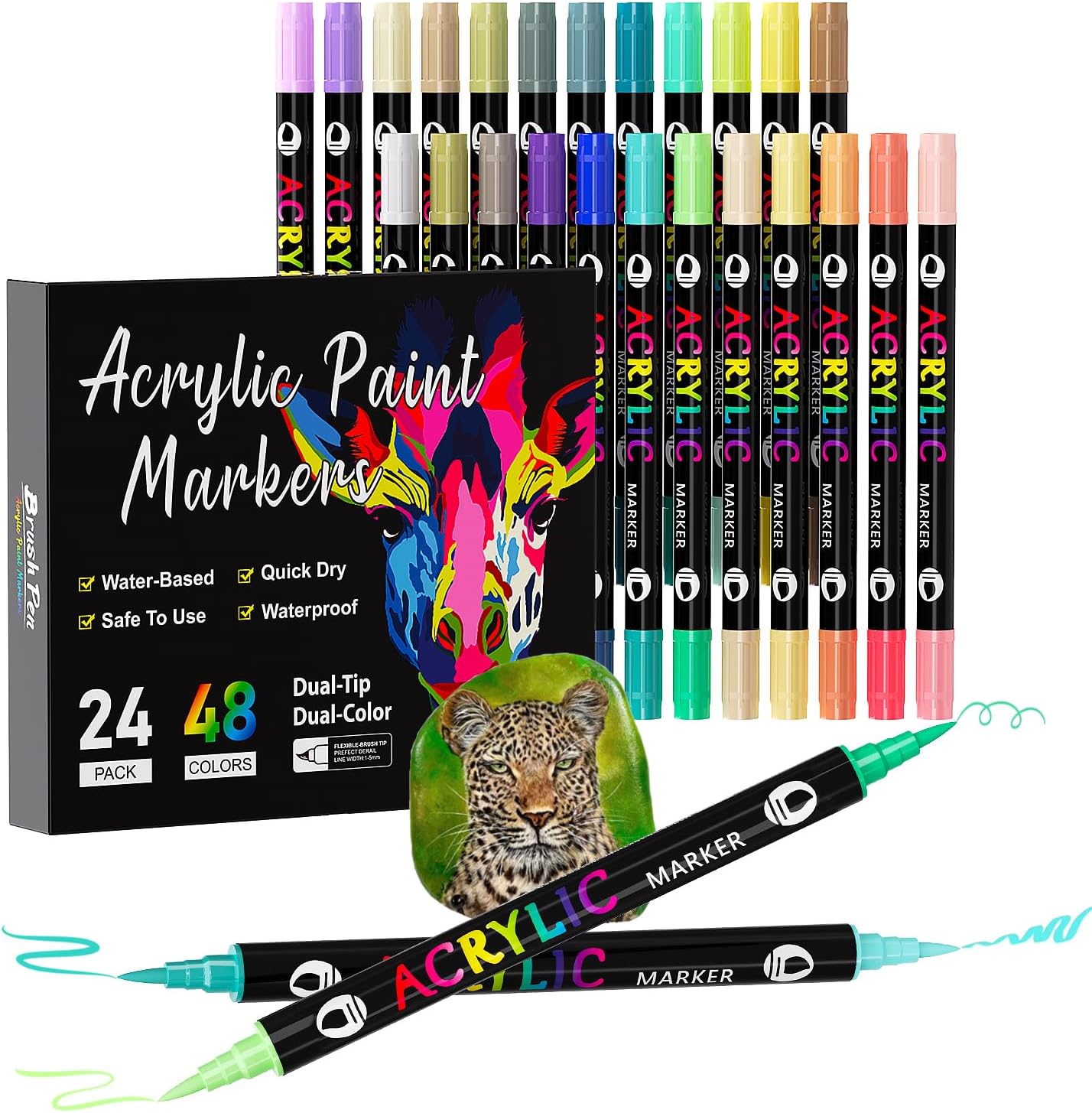 Thumbnail 6 de Sonlaryin Rotuladores Acrílicos 24 Colores 🎨 para Arte en Madera, Cerámica y más