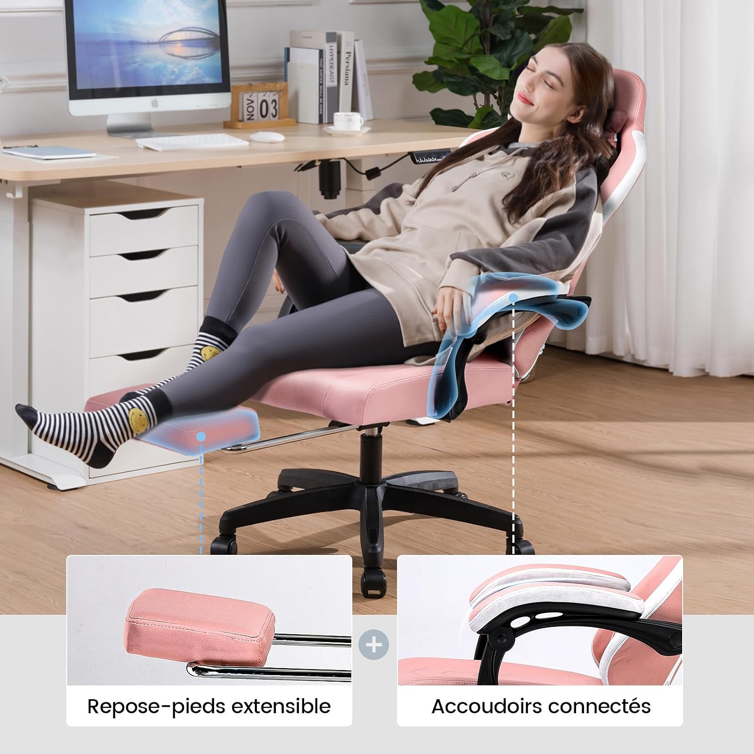 Detalle de GTPLAYER sedia gaming ergonomica 150 kg
