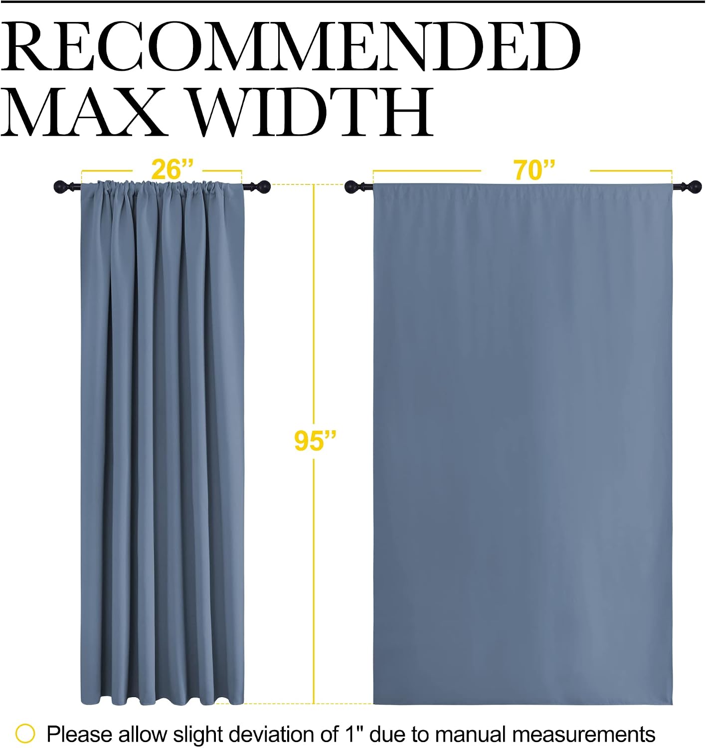 Thumbnail 6 de NICETOWN Blackout Curtains, 70 by 95 Inches