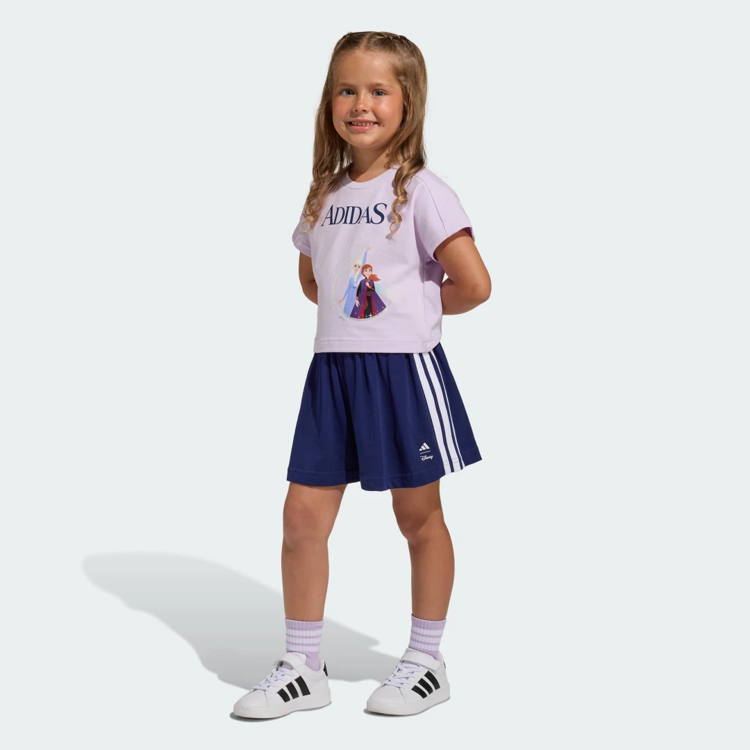 Detalle de Conjunto de Camiseta Adidas Disney Frozen – color violeta