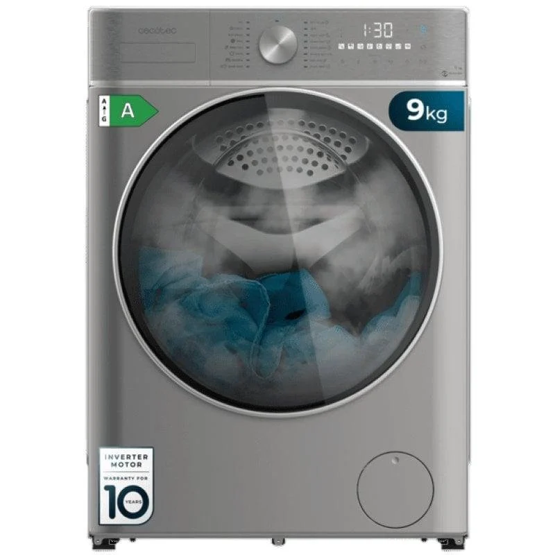 Detalle de Cecotec Bolero DressCode 9800 Inverter Steel: Lavadora 9 kg con Vapor y Tecnología Inverter