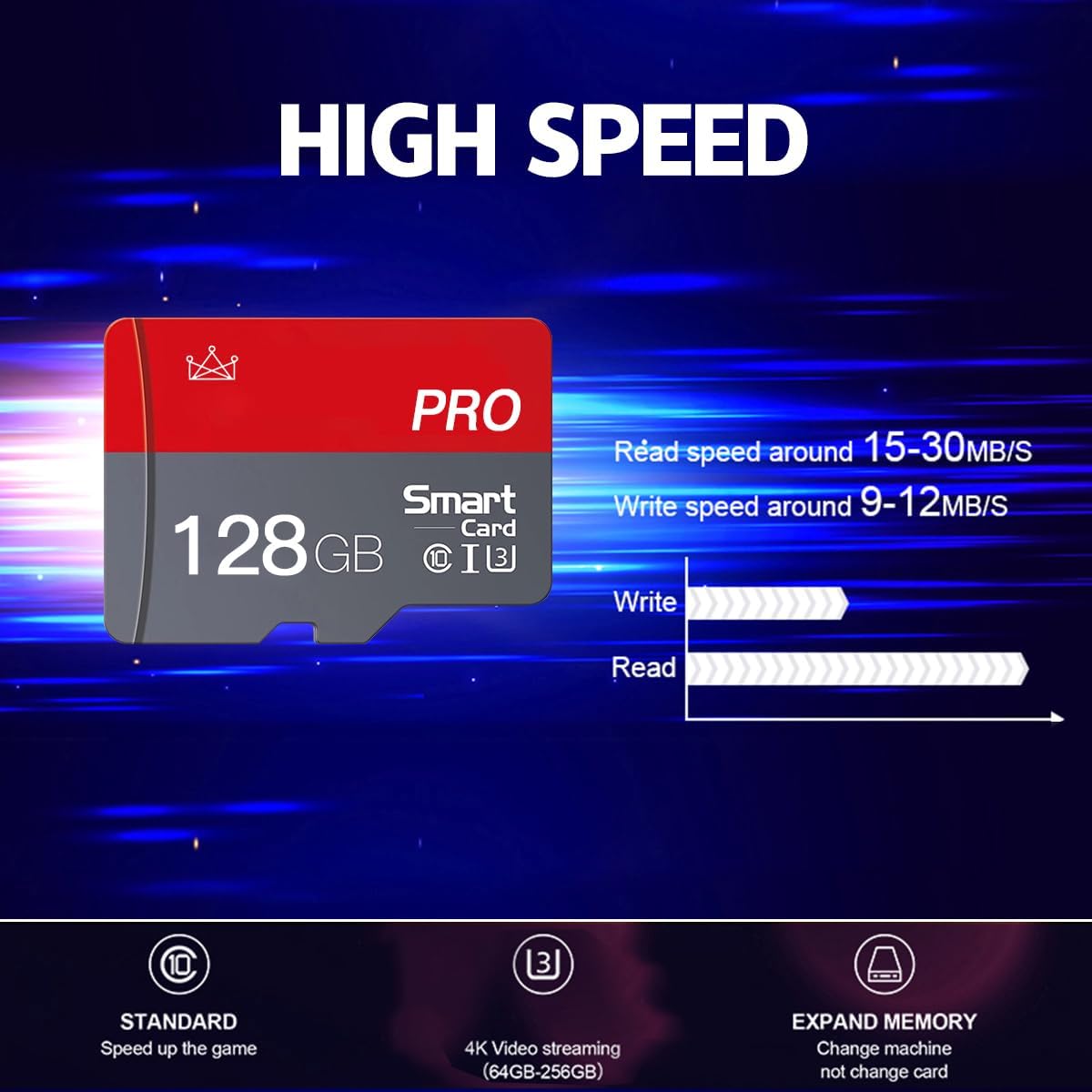Thumbnail 6 de 128GB Micro Memory Card Class 10 with Adapter (2-Pack) for Smartphones, Tablets, Drones