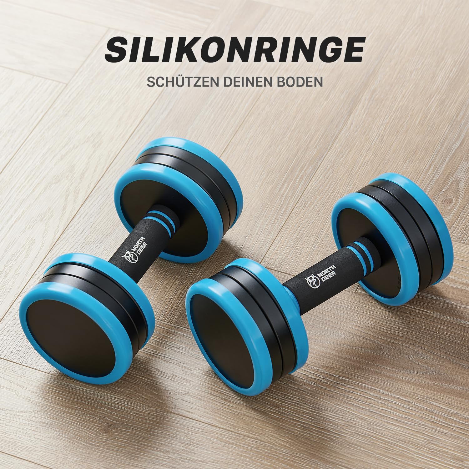Thumbnail 6 de Northdeer 2in1 Set Verstellbar Stahl Kurzhanteln & Langhantel – 10 kg, 2er Set