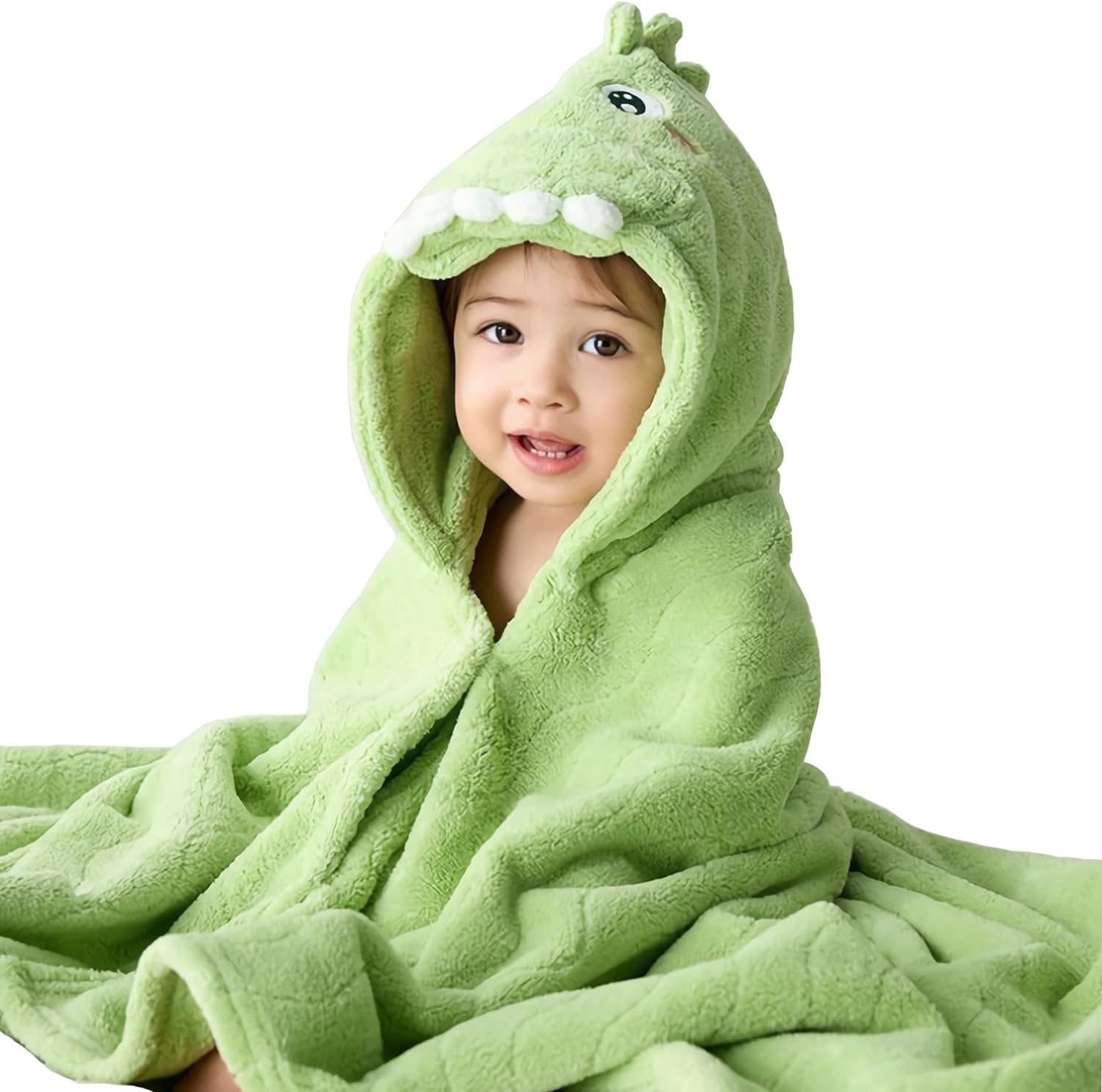 Thumbnail 4 de Fayscingo Baby Hooded Bath Towel – Soft Coral Fleece 120x80cm for Babies to 5 Years