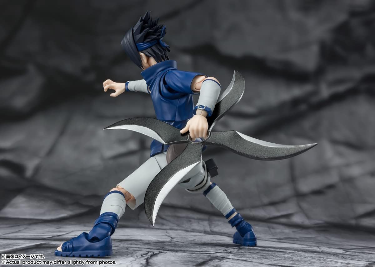 Detalle 2 de TAMASHII NATIONS S.H.Figuarts Sasuke Uchiha Action Figure with Accessories
