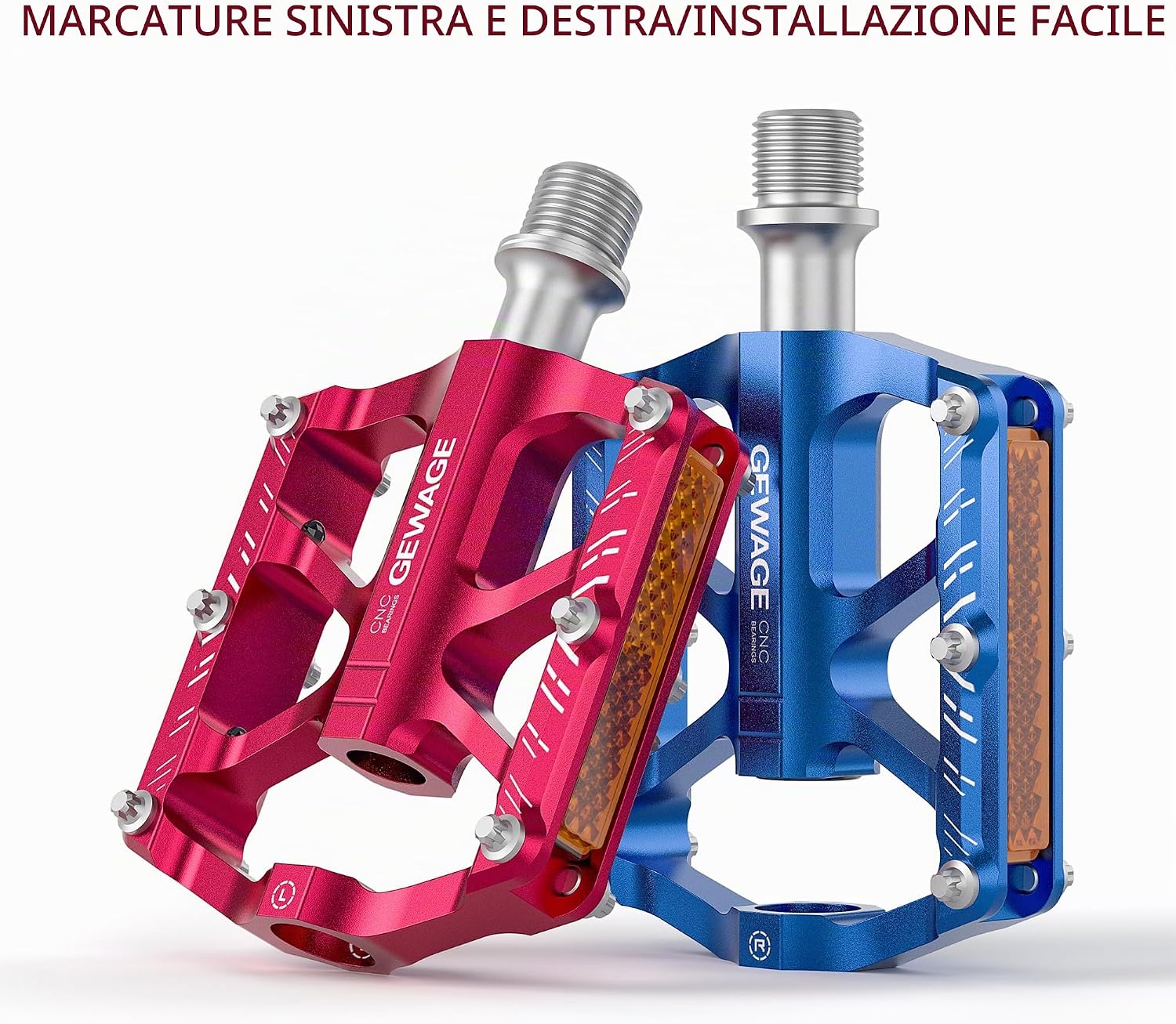 Thumbnail 6 de GEWAGE pedali pieghevoli per bici, piattaforma antiscivolo CNC in alluminio (9/16) per mini velo e city