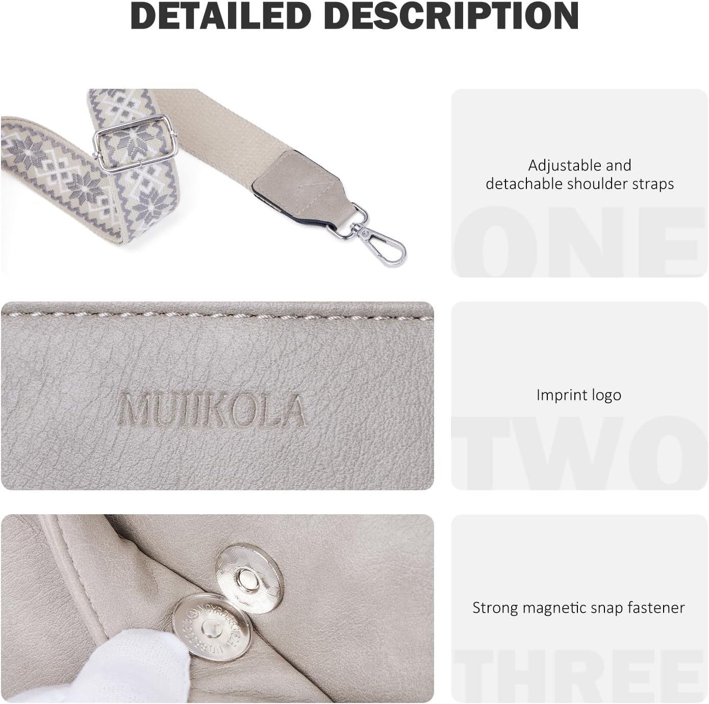 Thumbnail 5 de MUIIKOLA Umhängetasche Damen Kreuzbody