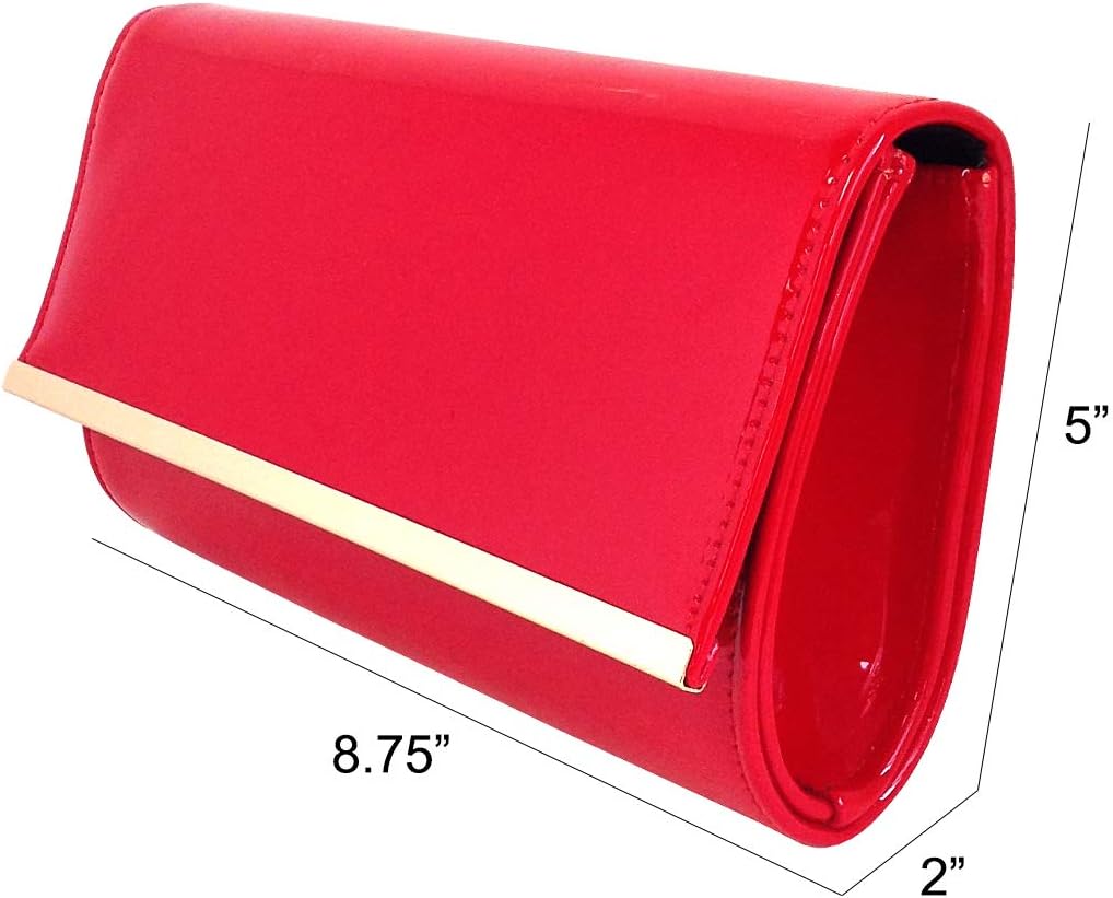 Detalle de JNB Faux Patent Leather Clutch