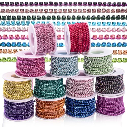 Detalle de Blinginbox Crystal 2mm Rhinestone Chain – 10 Yards for DIY Decor