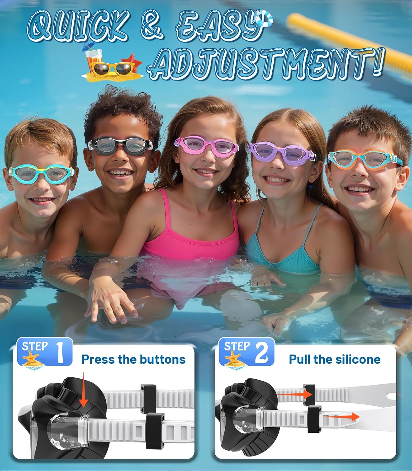 Detalle de HIGAHY Kinder Schwimmbrille für 6-14 Jahre