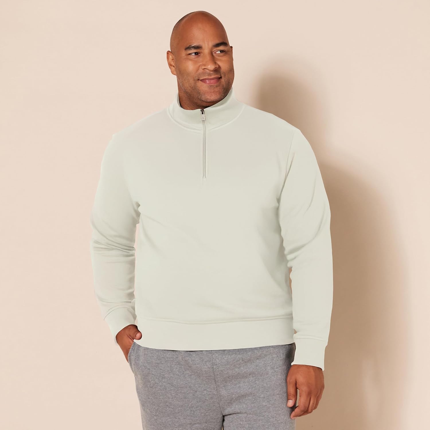 Thumbnail 4 de Amazon Essentials Herren Langärmliges Fleece-Sweatshirt mit Viertelreißverschluss