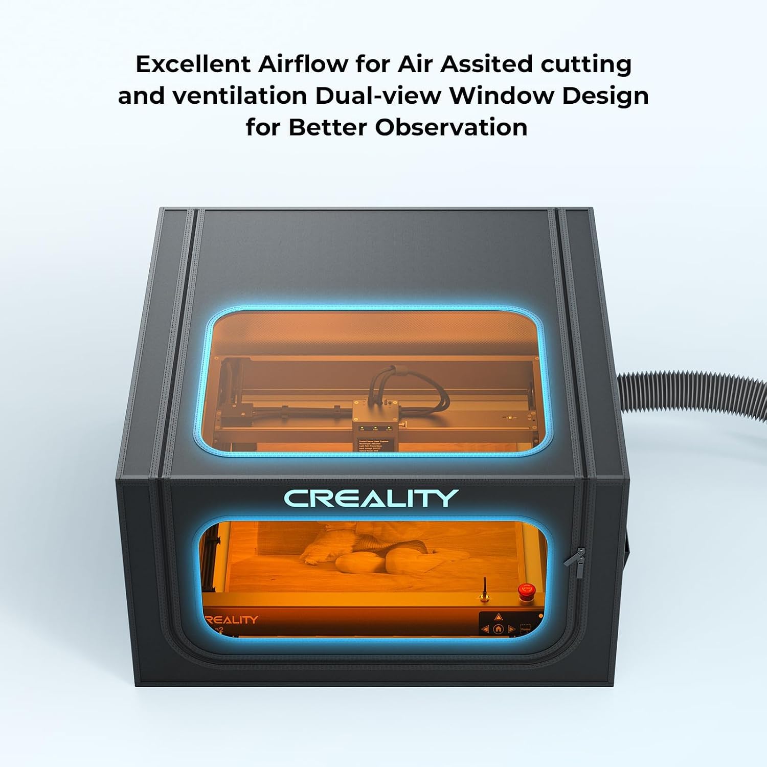 Thumbnail 5 de Creality Laser Engraver Enclosure 2.0, 720 x 720 x 400 mm with Ventilation Fan