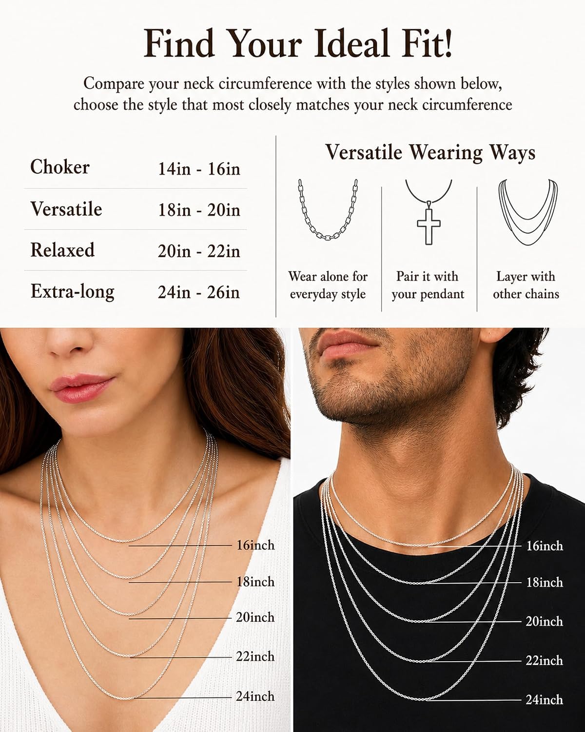 Detalle 2 de FUNEIA Silver Necklace, 925 Sterling Silver