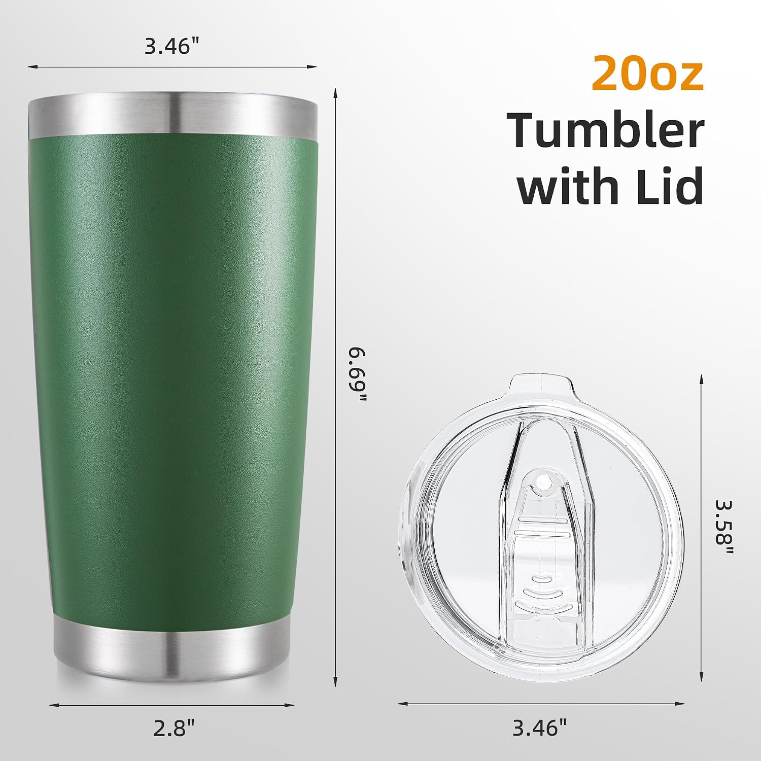 Detalle 1 de HZJSTSWQ Stainless Steel Tumbler, 20 oz