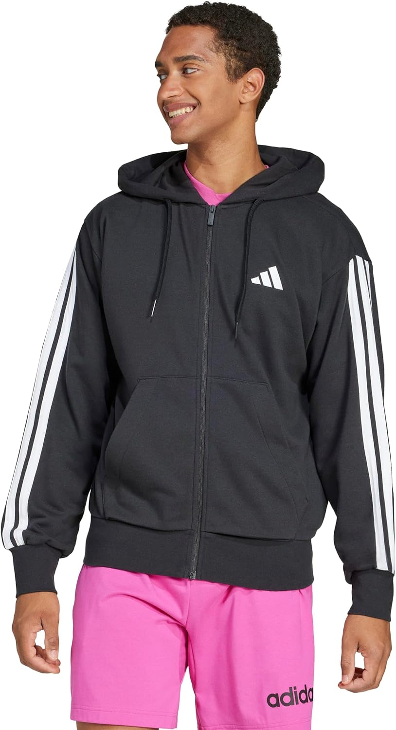Thumbnail 4 de adidas Herren Essential Three Stripes French Terry Fullzip Hoodie mit durchgehendem Reißverschluss