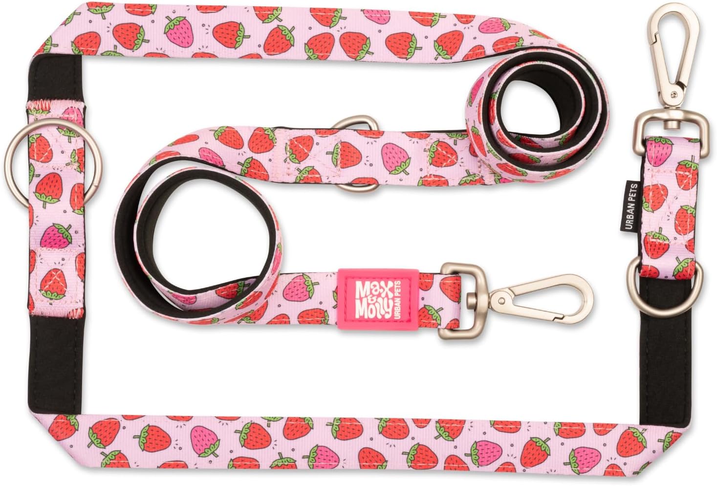 Thumbnail 6 de Max & Molly Multifunktions-Hundeleine 2 m mit 2 Karabinern (Cherry Bloom/XS) – gepolstert, sicher & flexibel