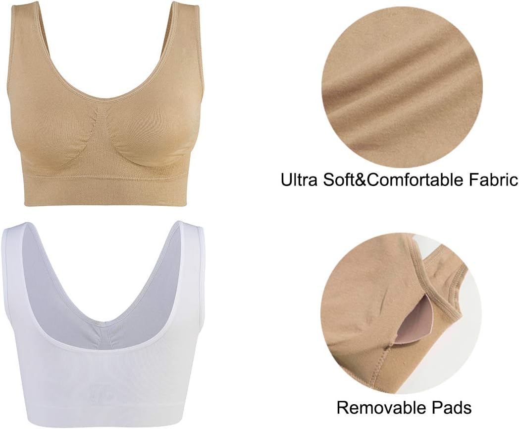 Thumbnail 5 de Lemef 3-Pack Seamless Wirefree Sports Bra with Removable Pads (Yoga & Medium Support)