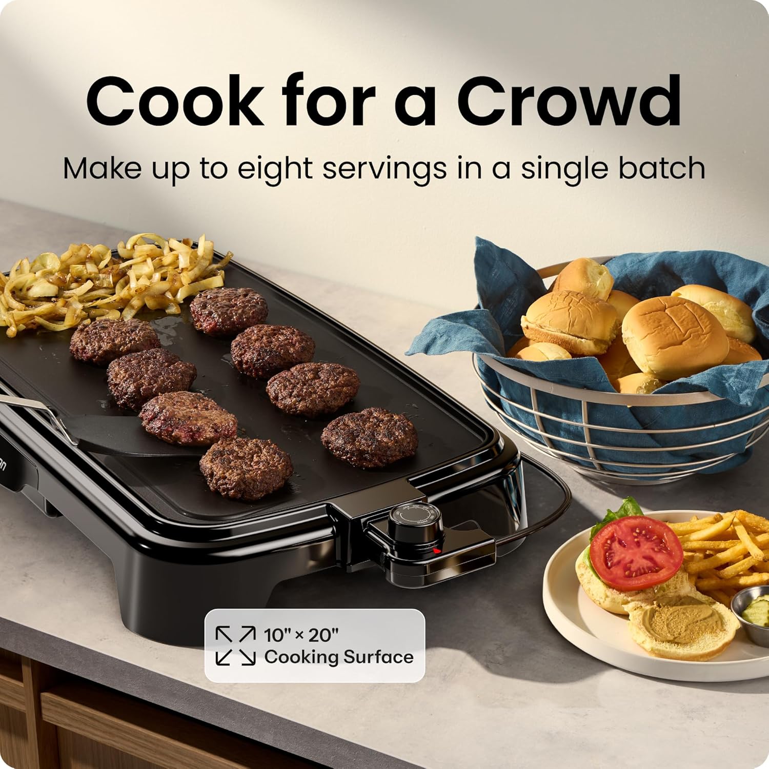 Thumbnail 1 de Chefman XL Electric Griddle 10 x 20 Inch