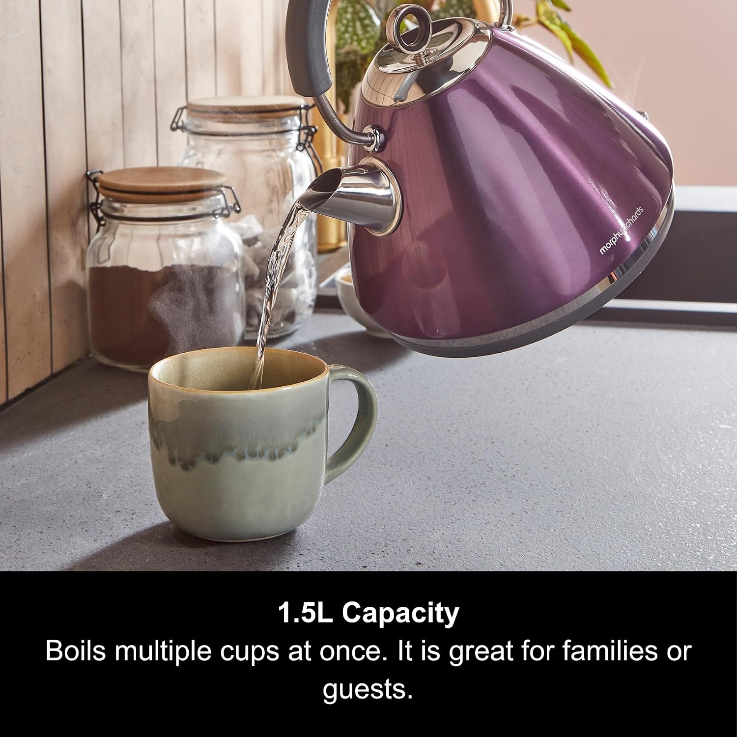 Thumbnail 3 de Morphy Richards Accents Pyramid Kettle 1.5L ⌛