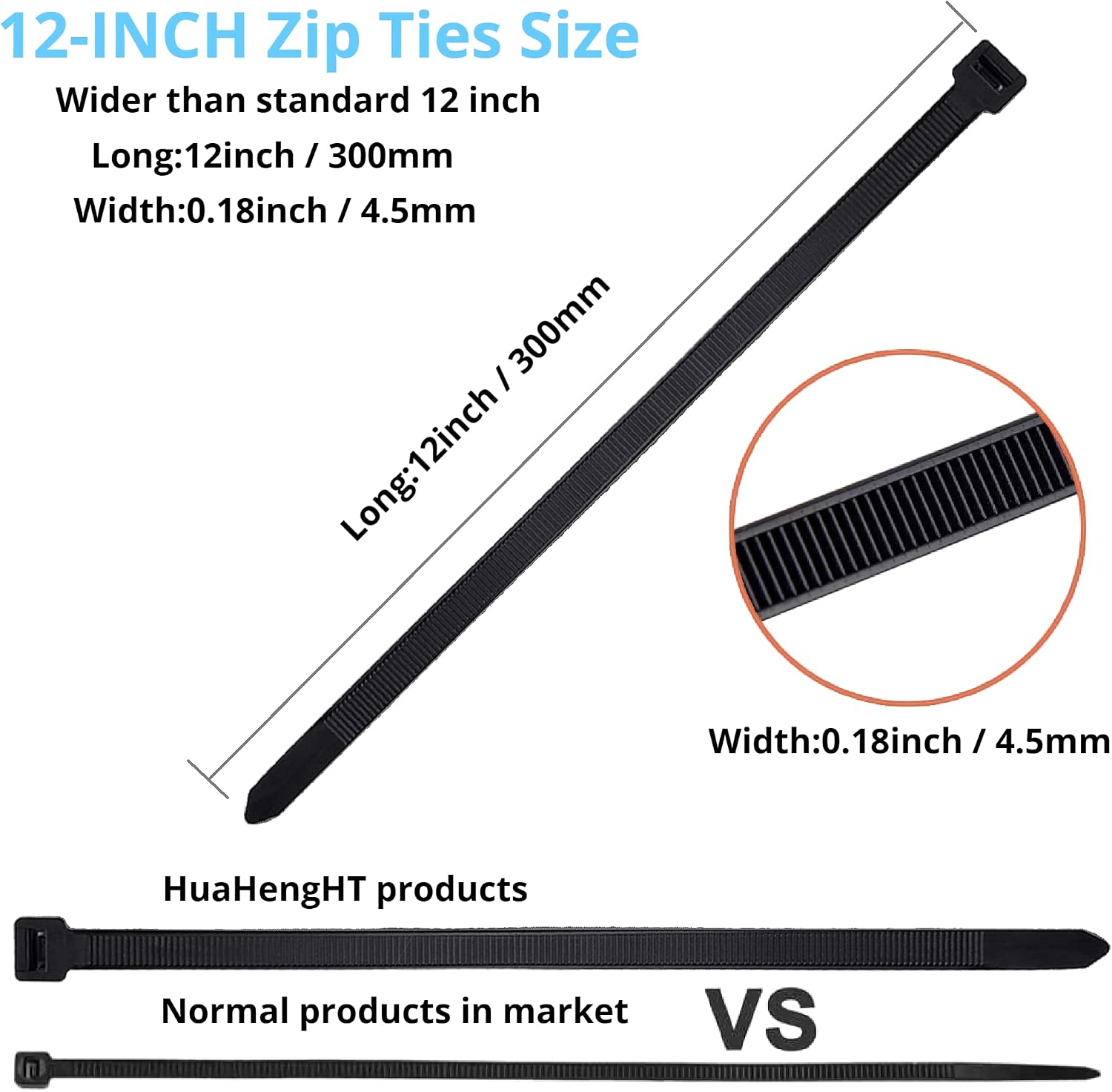 Thumbnail 2 de Nylon cable ties, 12 inch